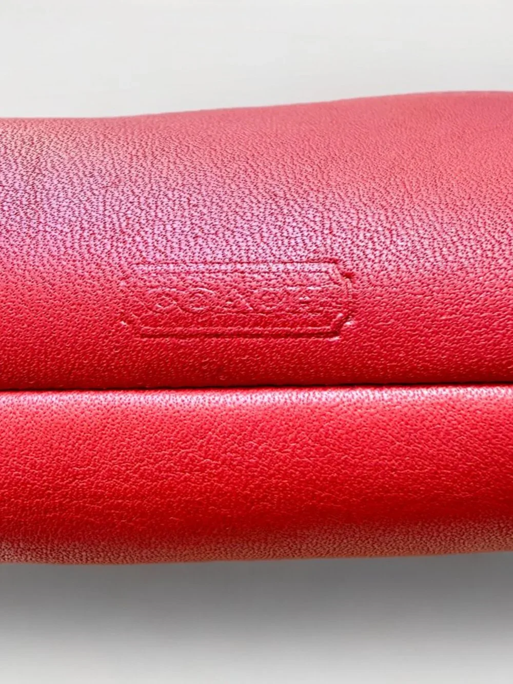 Coach Black Leather Cosmetic Case Pouch USA